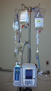 The full complement of chemo and other drugs.